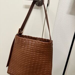a new day Brown Woven Shoulder Bag